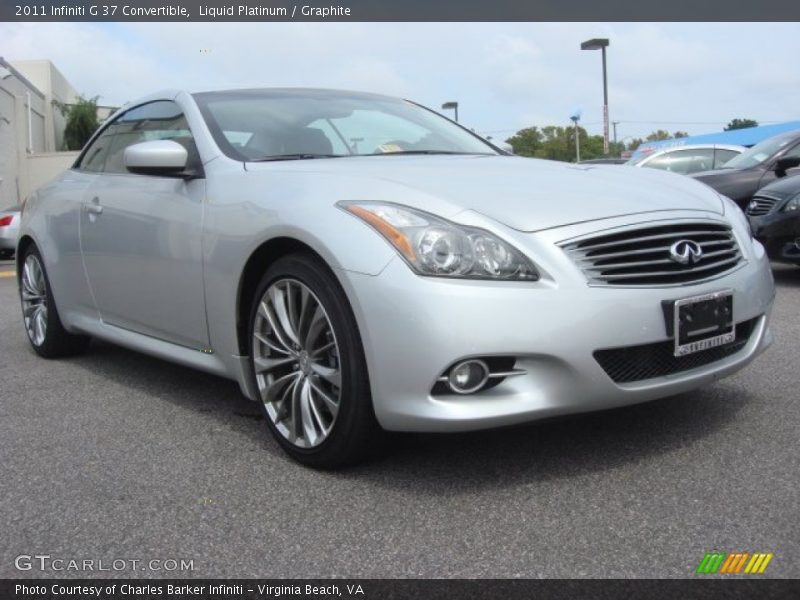 Liquid Platinum / Graphite 2011 Infiniti G 37 Convertible