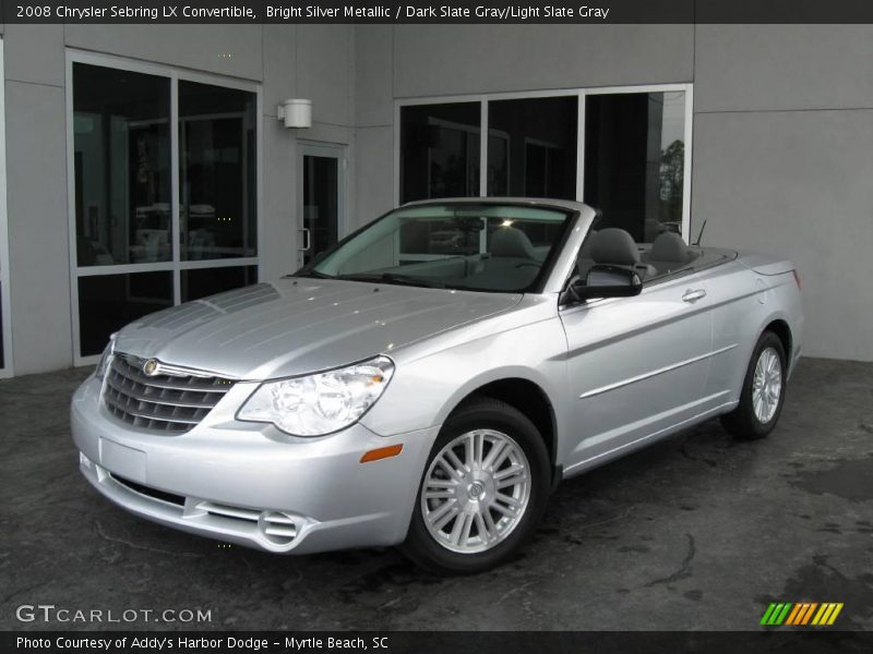 Bright Silver Metallic / Dark Slate Gray/Light Slate Gray 2008 Chrysler Sebring LX Convertible