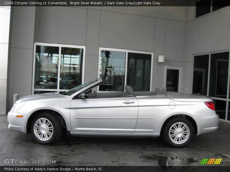 Bright Silver Metallic / Dark Slate Gray/Light Slate Gray 2008 Chrysler Sebring LX Convertible