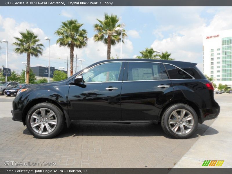 Crystal Black Pearl / Ebony 2012 Acura MDX SH-AWD Advance