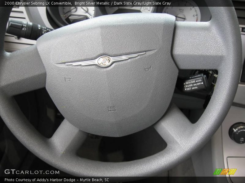 Bright Silver Metallic / Dark Slate Gray/Light Slate Gray 2008 Chrysler Sebring LX Convertible