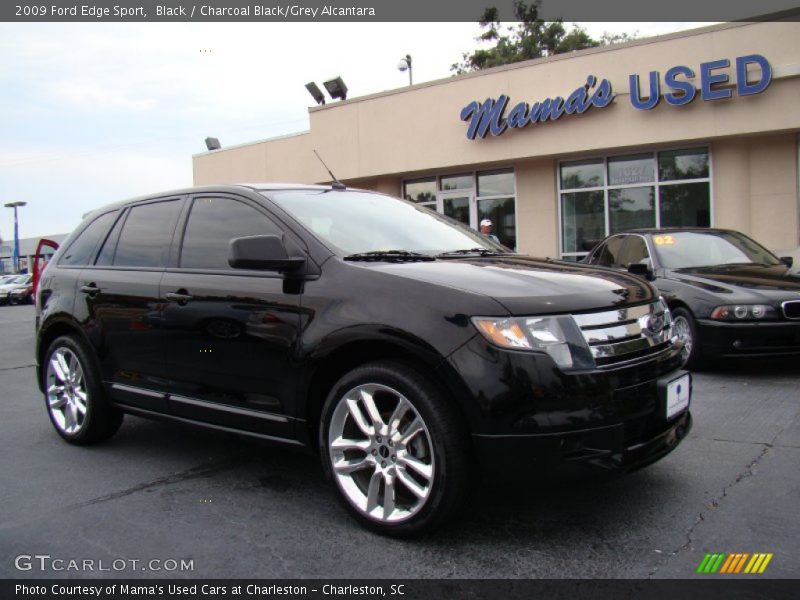 Black / Charcoal Black/Grey Alcantara 2009 Ford Edge Sport