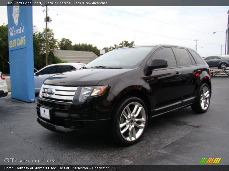 Black / Charcoal Black/Grey Alcantara 2009 Ford Edge Sport