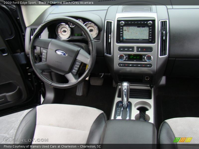 Black / Charcoal Black/Grey Alcantara 2009 Ford Edge Sport