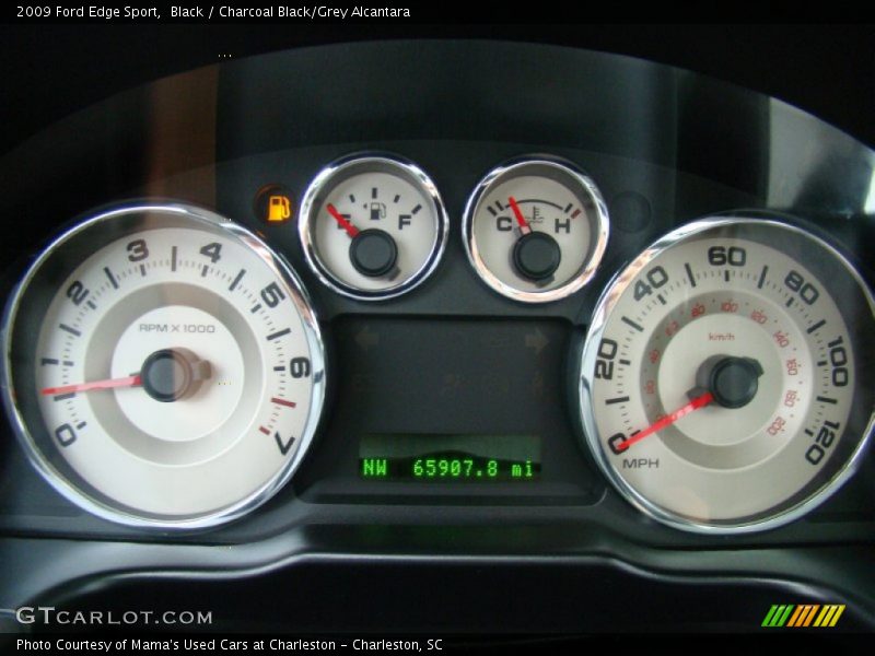 Black / Charcoal Black/Grey Alcantara 2009 Ford Edge Sport