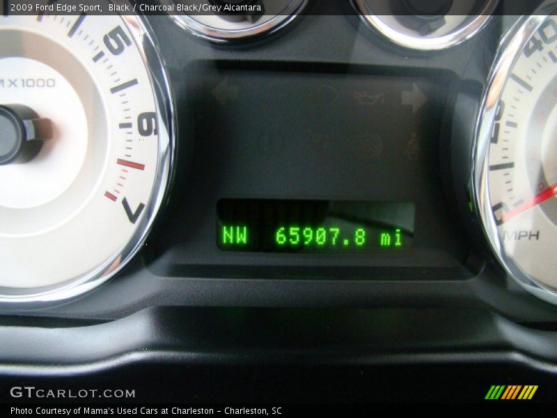 Black / Charcoal Black/Grey Alcantara 2009 Ford Edge Sport