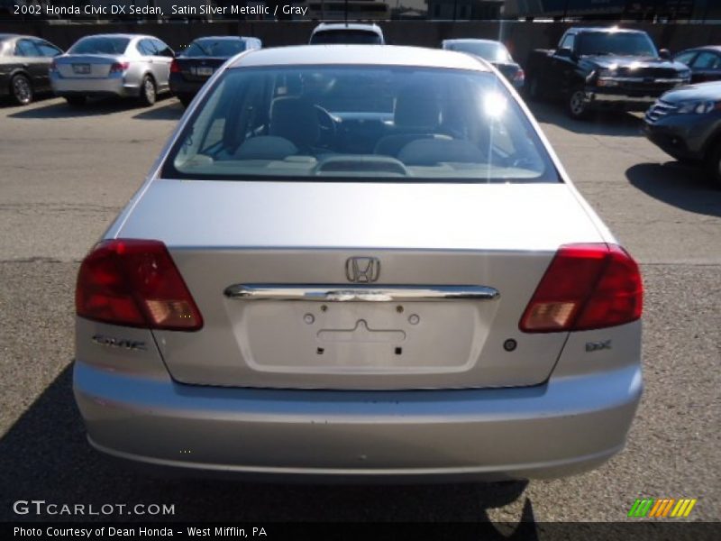 Satin Silver Metallic / Gray 2002 Honda Civic DX Sedan