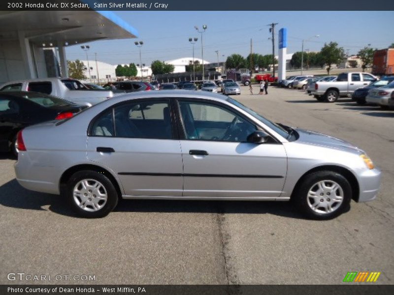 Satin Silver Metallic / Gray 2002 Honda Civic DX Sedan