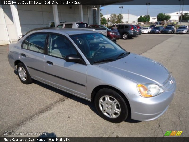 Satin Silver Metallic / Gray 2002 Honda Civic DX Sedan