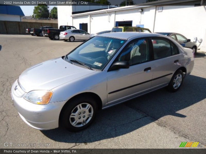 Satin Silver Metallic / Gray 2002 Honda Civic DX Sedan