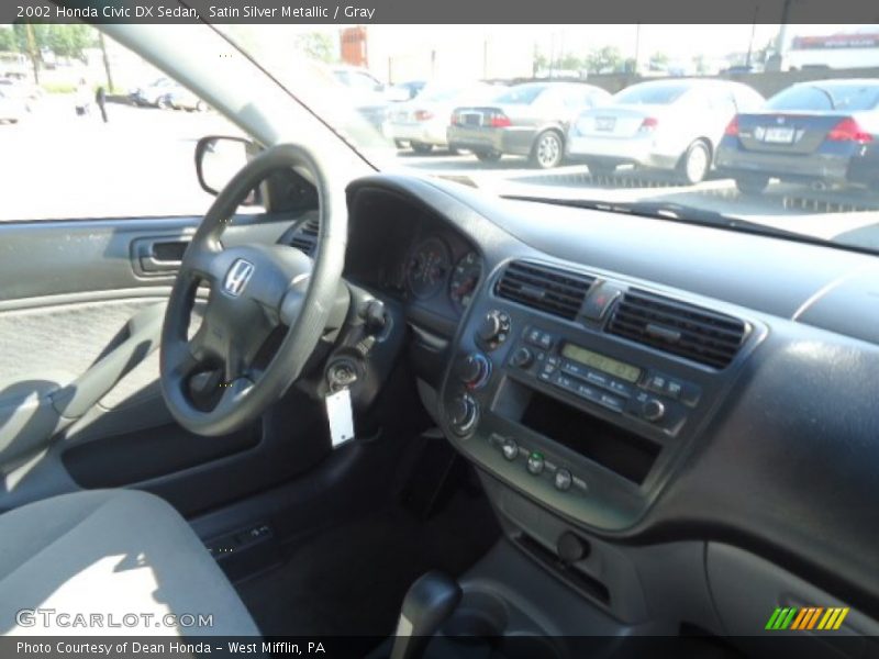 Satin Silver Metallic / Gray 2002 Honda Civic DX Sedan