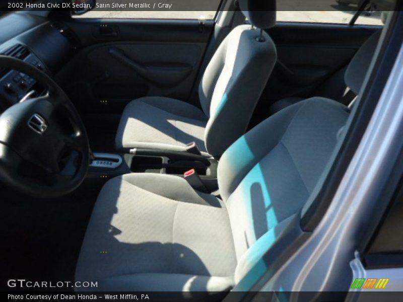 Satin Silver Metallic / Gray 2002 Honda Civic DX Sedan