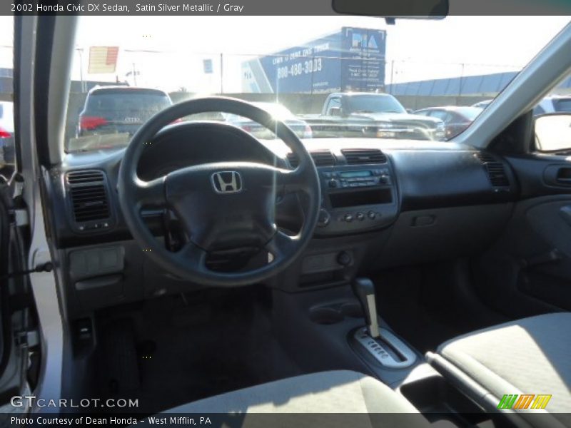 Satin Silver Metallic / Gray 2002 Honda Civic DX Sedan