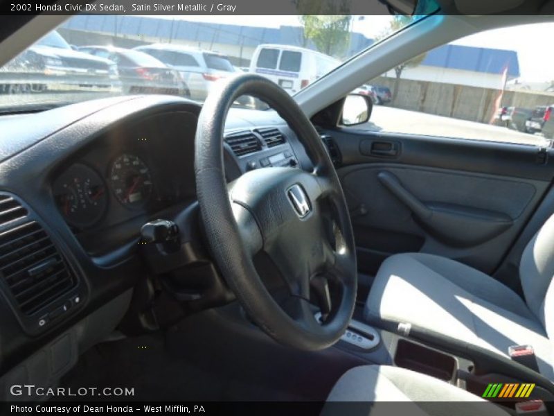 Satin Silver Metallic / Gray 2002 Honda Civic DX Sedan