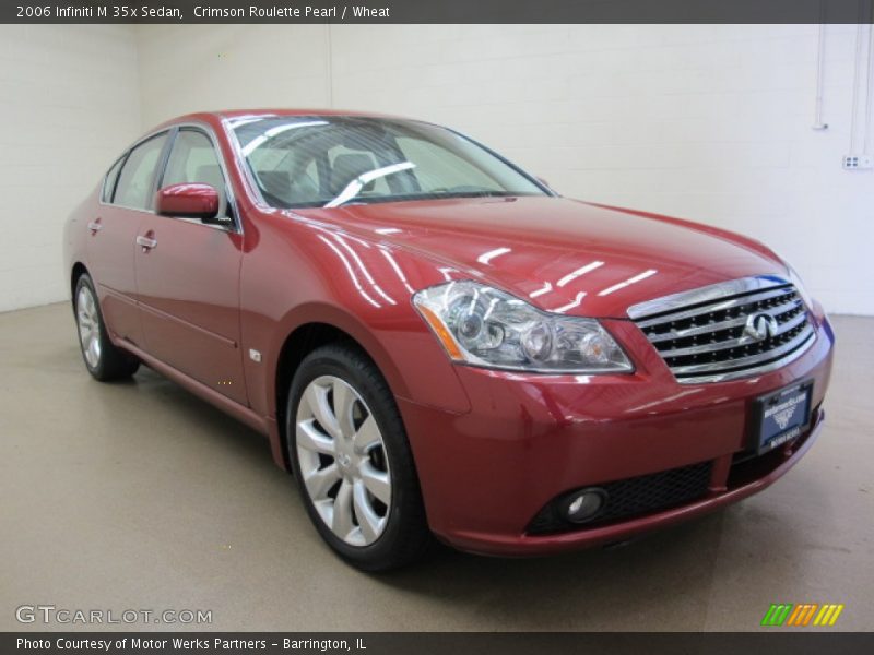 Crimson Roulette Pearl / Wheat 2006 Infiniti M 35x Sedan