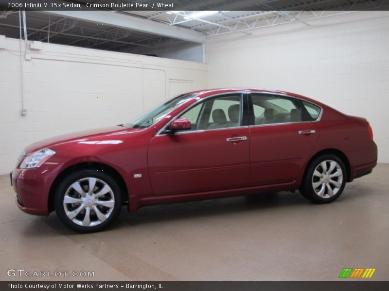 Crimson Roulette Pearl / Wheat 2006 Infiniti M 35x Sedan