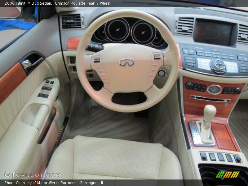 Crimson Roulette Pearl / Wheat 2006 Infiniti M 35x Sedan