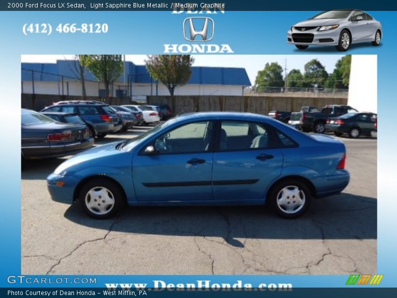Light Sapphire Blue Metallic / Medium Graphite 2000 Ford Focus LX Sedan