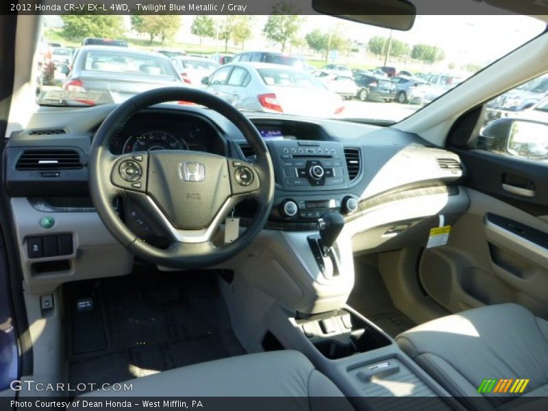 Twilight Blue Metallic / Gray 2012 Honda CR-V EX-L 4WD