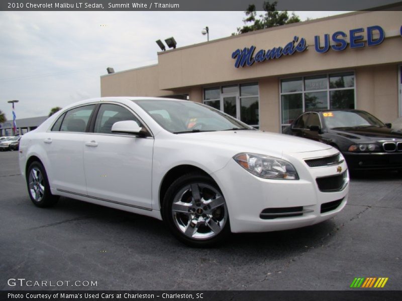 Summit White / Titanium 2010 Chevrolet Malibu LT Sedan