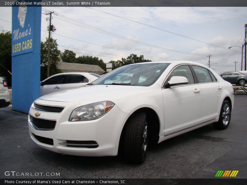Summit White / Titanium 2010 Chevrolet Malibu LT Sedan