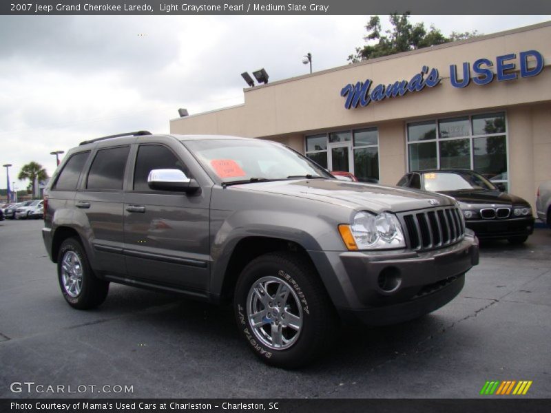 Light Graystone Pearl / Medium Slate Gray 2007 Jeep Grand Cherokee Laredo