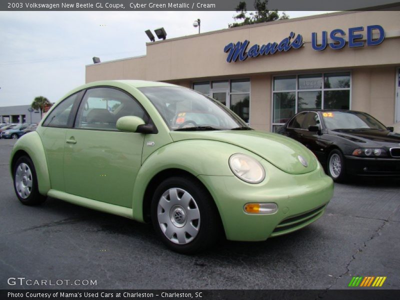 Cyber Green Metallic / Cream 2003 Volkswagen New Beetle GL Coupe