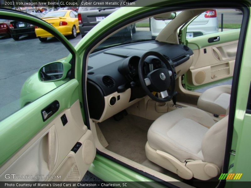 Cyber Green Metallic / Cream 2003 Volkswagen New Beetle GL Coupe