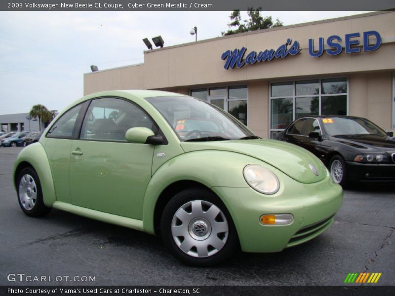 Cyber Green Metallic / Cream 2003 Volkswagen New Beetle GL Coupe