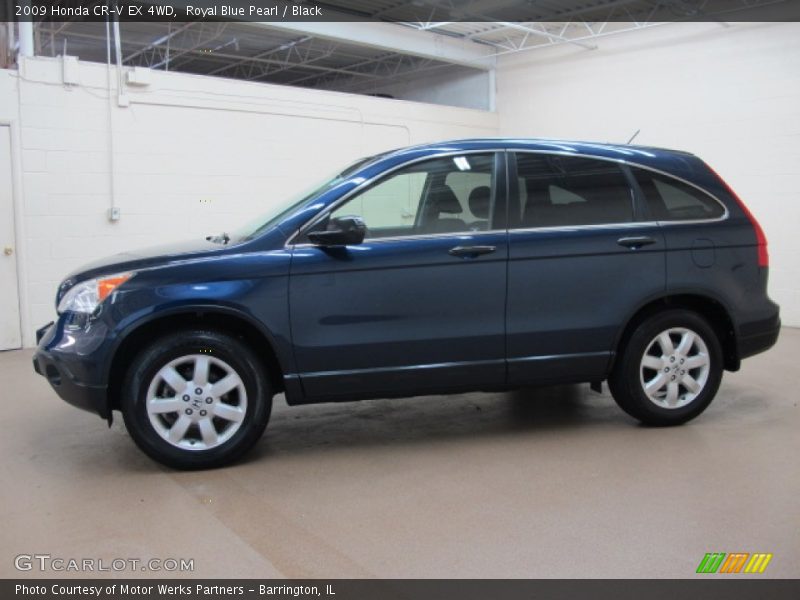 Royal Blue Pearl / Black 2009 Honda CR-V EX 4WD