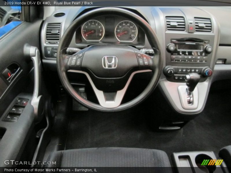 Royal Blue Pearl / Black 2009 Honda CR-V EX 4WD