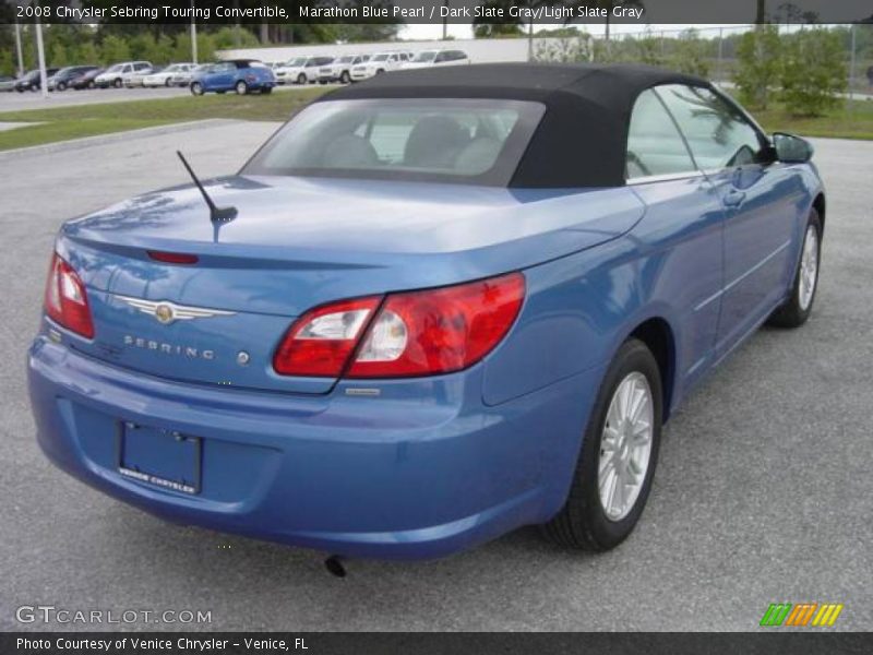 Marathon Blue Pearl / Dark Slate Gray/Light Slate Gray 2008 Chrysler Sebring Touring Convertible