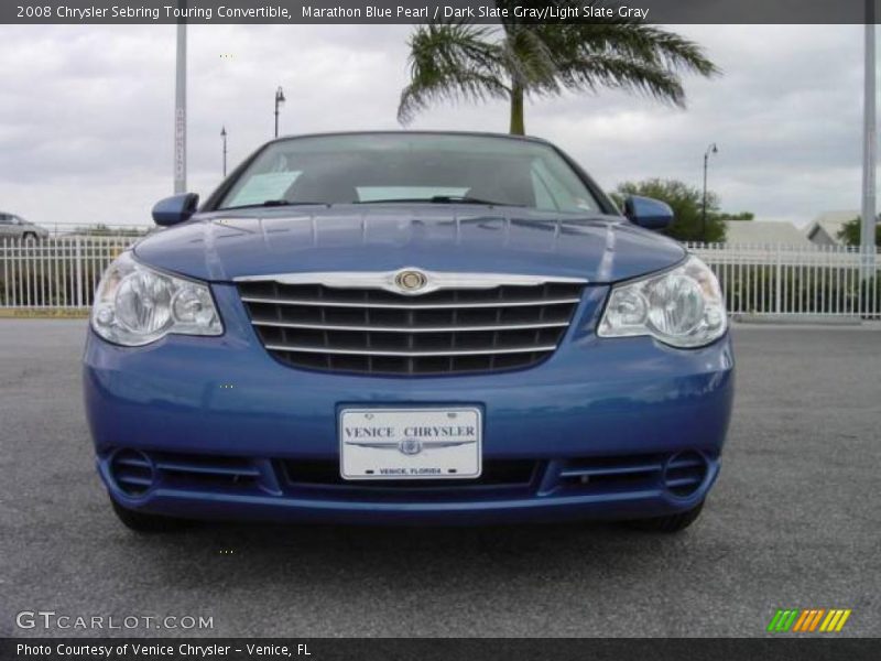 Marathon Blue Pearl / Dark Slate Gray/Light Slate Gray 2008 Chrysler Sebring Touring Convertible