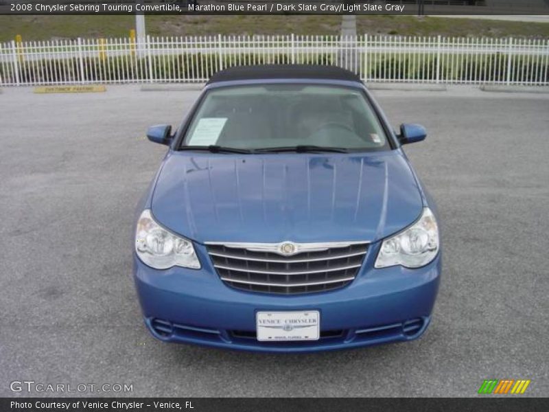 Marathon Blue Pearl / Dark Slate Gray/Light Slate Gray 2008 Chrysler Sebring Touring Convertible