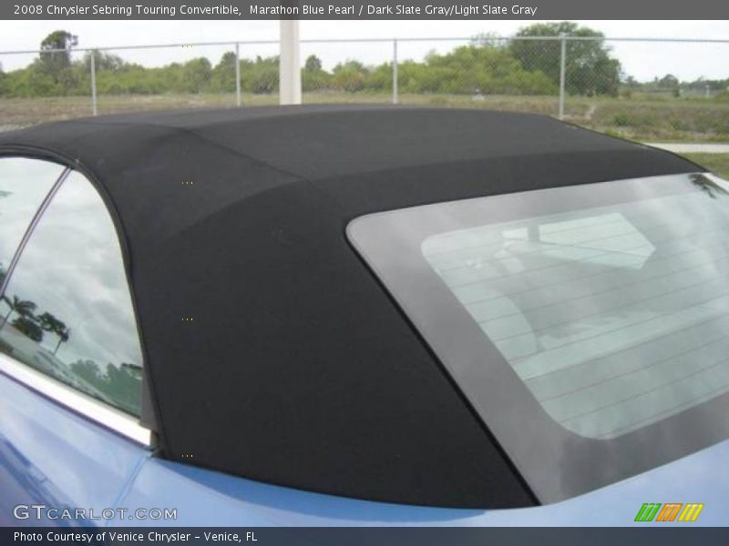 Marathon Blue Pearl / Dark Slate Gray/Light Slate Gray 2008 Chrysler Sebring Touring Convertible
