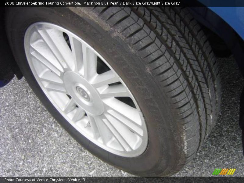Marathon Blue Pearl / Dark Slate Gray/Light Slate Gray 2008 Chrysler Sebring Touring Convertible