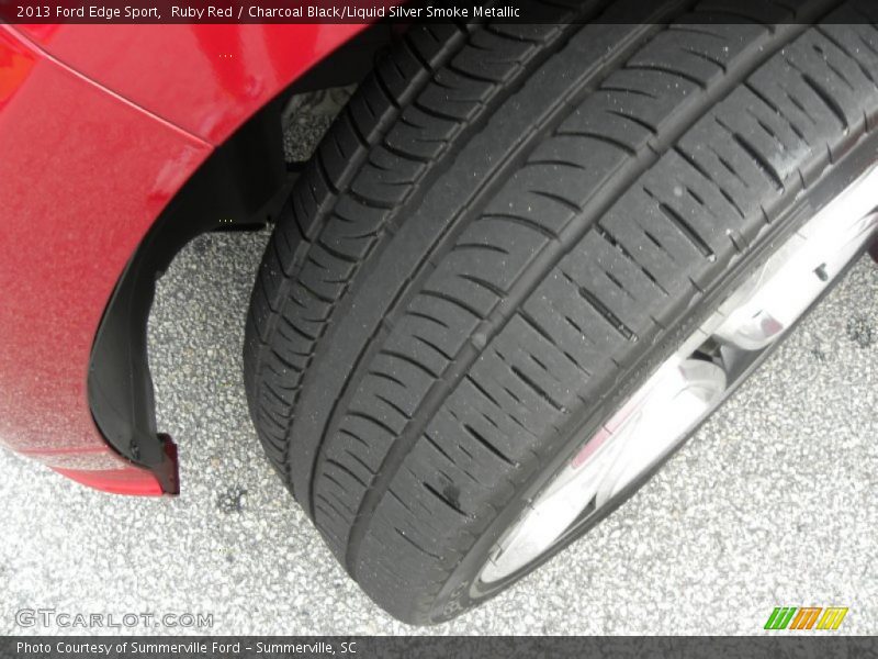 Ruby Red / Charcoal Black/Liquid Silver Smoke Metallic 2013 Ford Edge Sport
