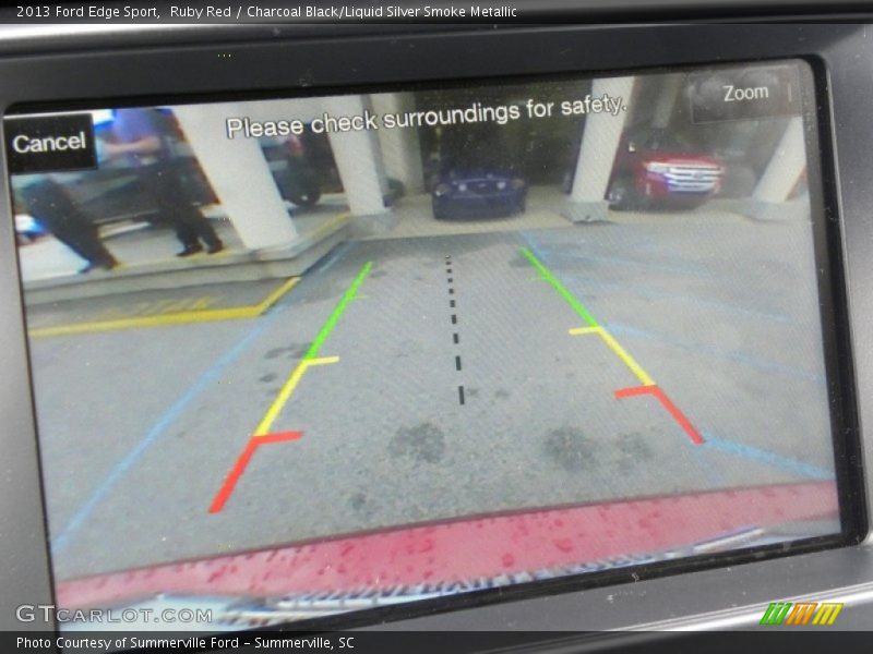 Ruby Red / Charcoal Black/Liquid Silver Smoke Metallic 2013 Ford Edge Sport