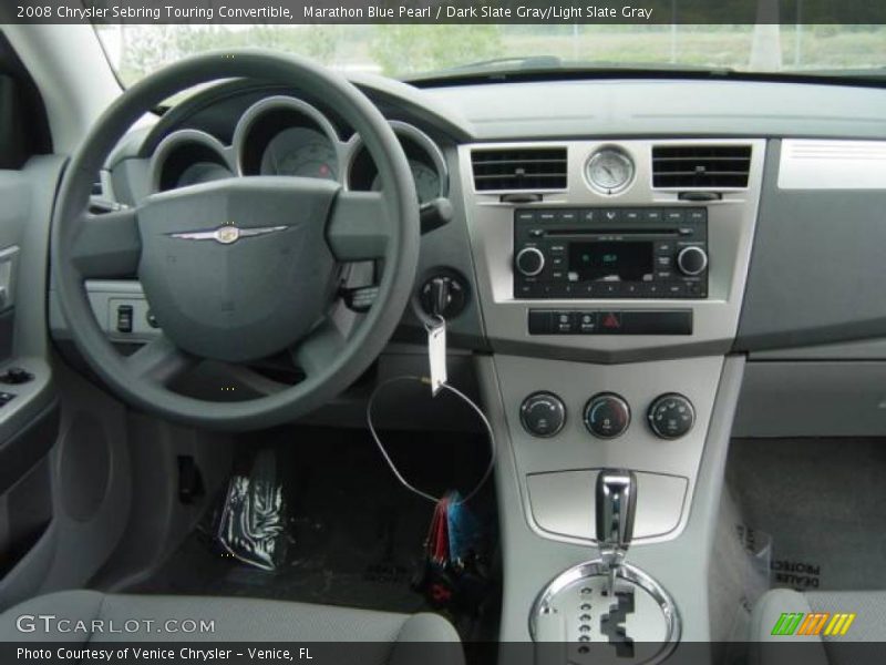 Marathon Blue Pearl / Dark Slate Gray/Light Slate Gray 2008 Chrysler Sebring Touring Convertible