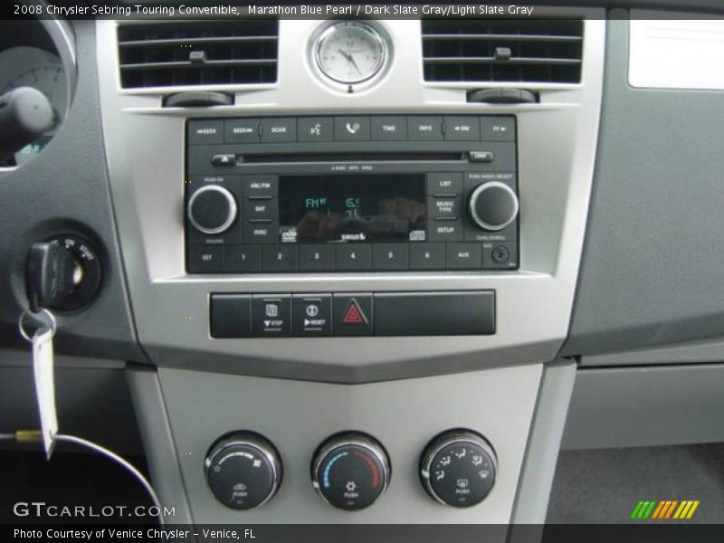 Marathon Blue Pearl / Dark Slate Gray/Light Slate Gray 2008 Chrysler Sebring Touring Convertible