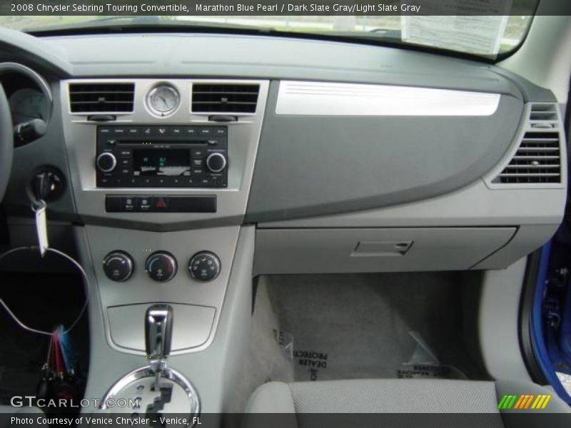 Marathon Blue Pearl / Dark Slate Gray/Light Slate Gray 2008 Chrysler Sebring Touring Convertible