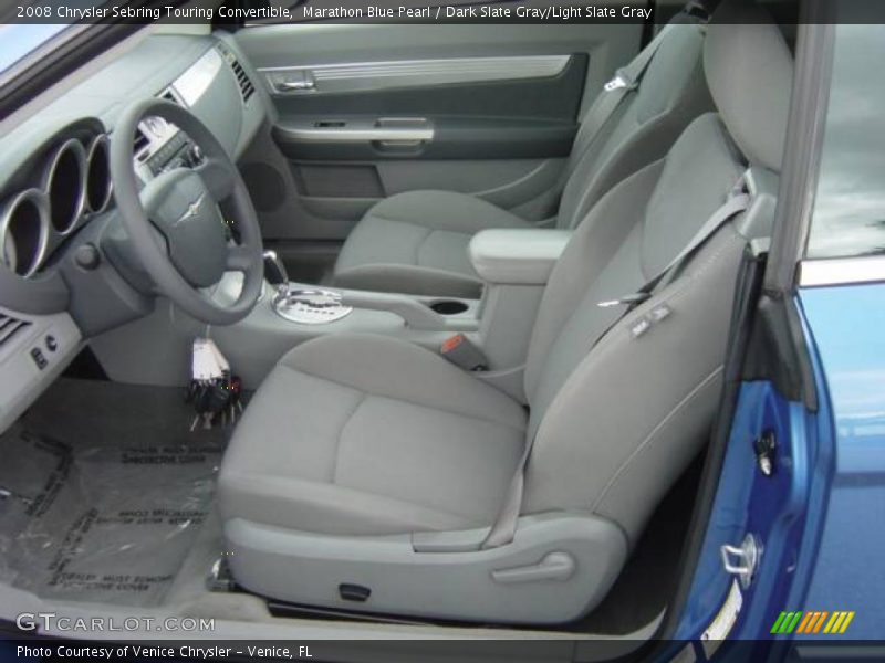Marathon Blue Pearl / Dark Slate Gray/Light Slate Gray 2008 Chrysler Sebring Touring Convertible