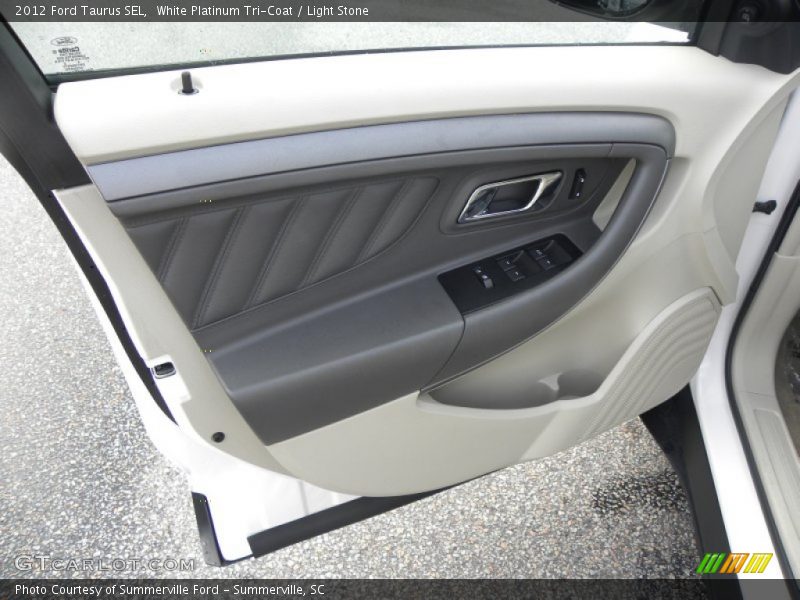White Platinum Tri-Coat / Light Stone 2012 Ford Taurus SEL