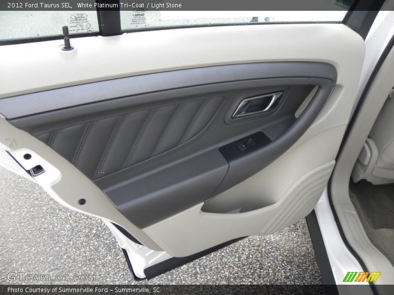 White Platinum Tri-Coat / Light Stone 2012 Ford Taurus SEL