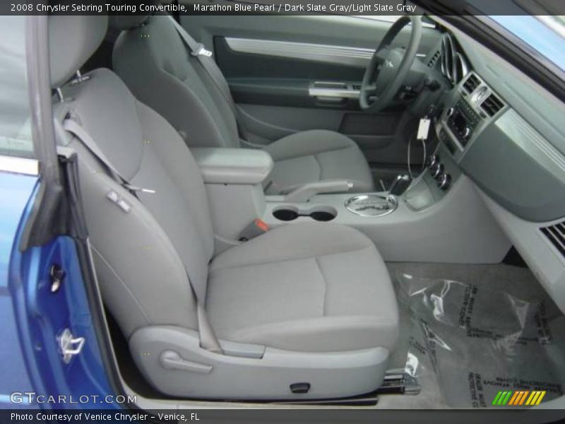 Marathon Blue Pearl / Dark Slate Gray/Light Slate Gray 2008 Chrysler Sebring Touring Convertible