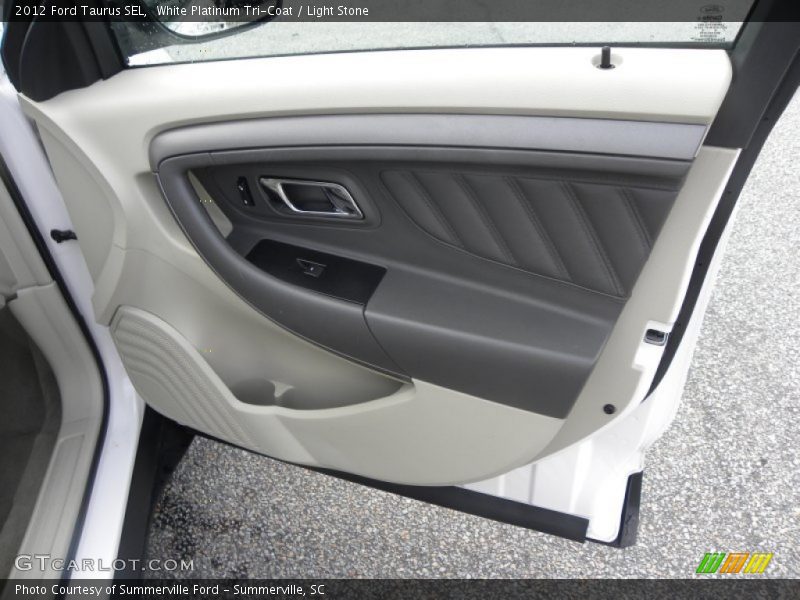 White Platinum Tri-Coat / Light Stone 2012 Ford Taurus SEL