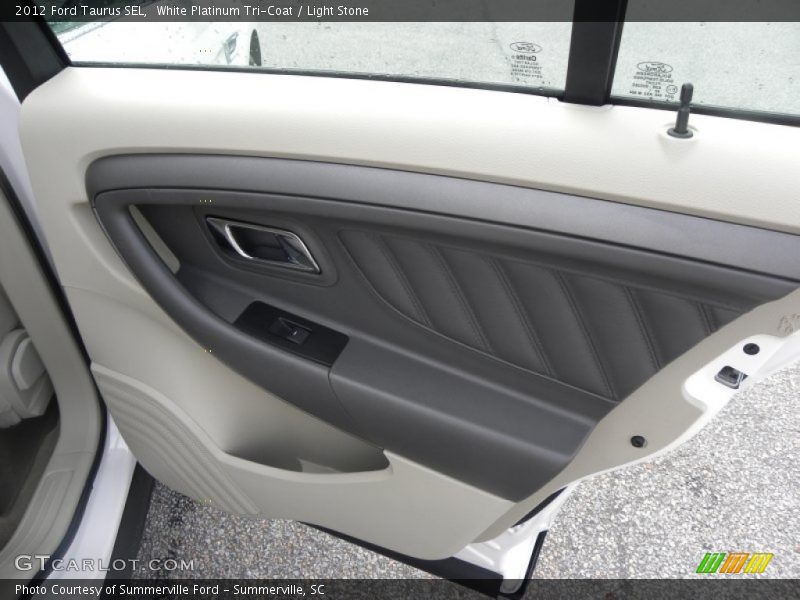 White Platinum Tri-Coat / Light Stone 2012 Ford Taurus SEL
