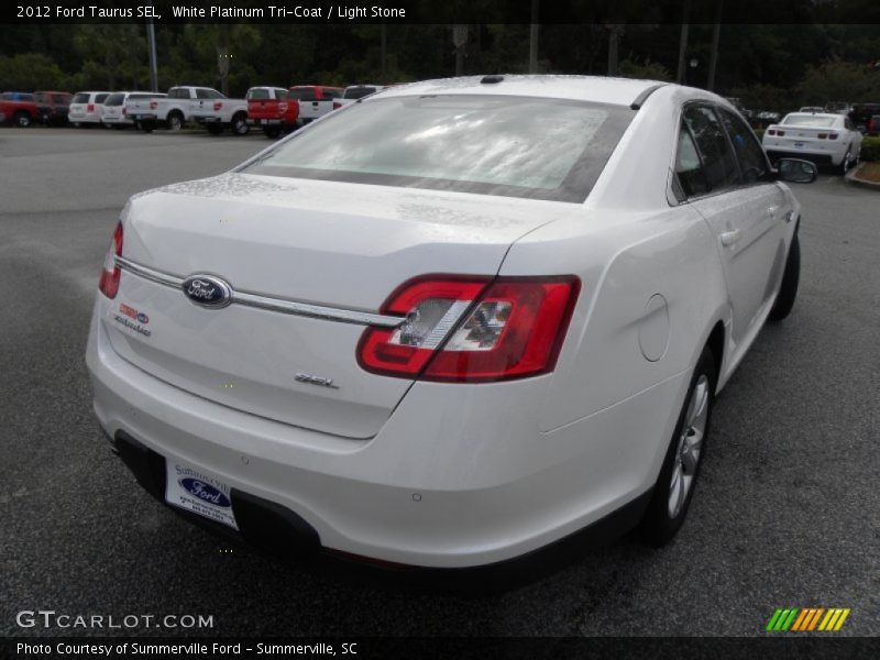 White Platinum Tri-Coat / Light Stone 2012 Ford Taurus SEL