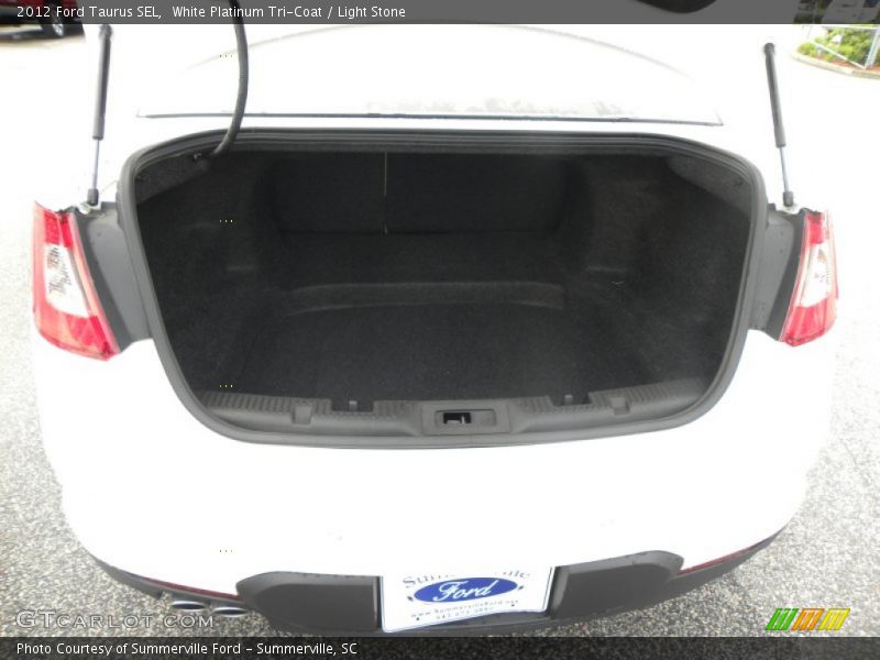 White Platinum Tri-Coat / Light Stone 2012 Ford Taurus SEL