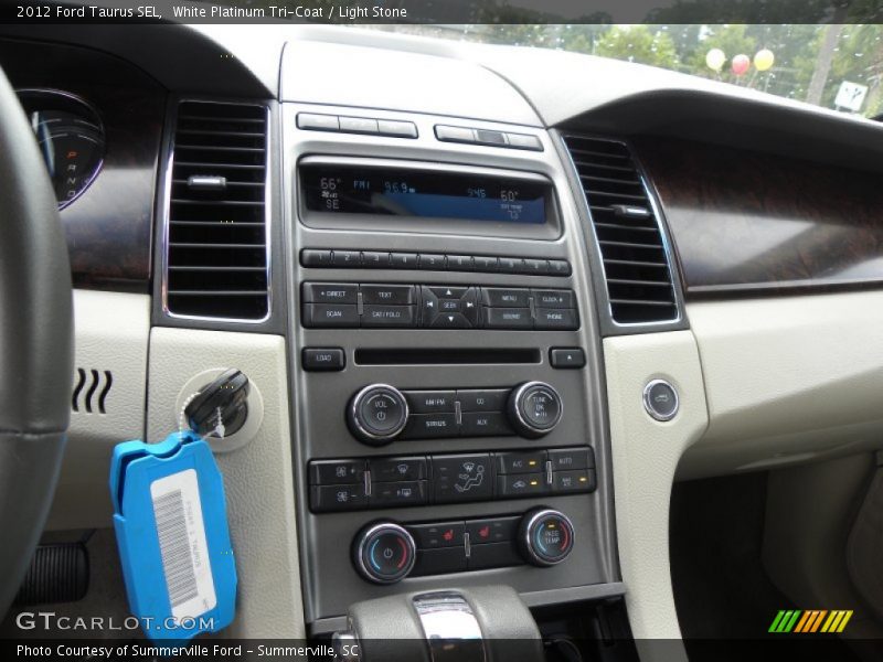 White Platinum Tri-Coat / Light Stone 2012 Ford Taurus SEL